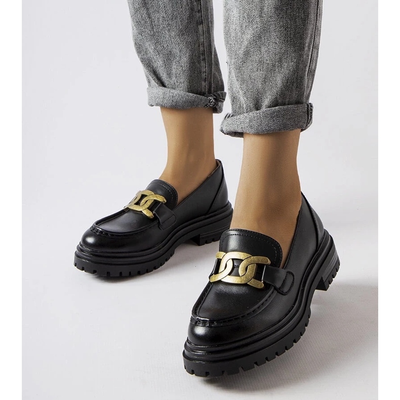 D/CEO Black loafers decorated with a Schlanders buckle 1