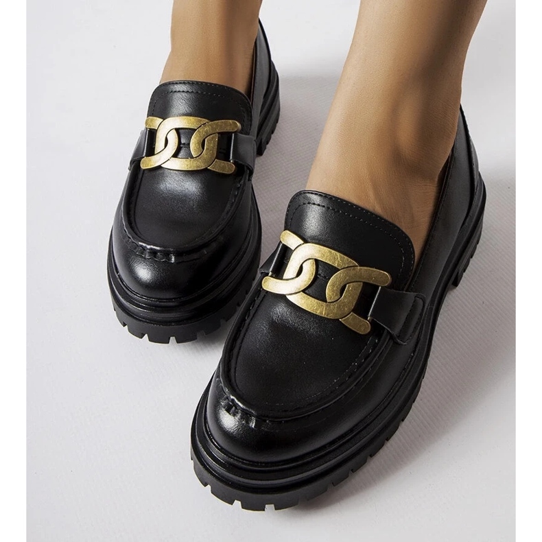 D/CEO Black loafers decorated with a Schlanders buckle 2 D/CEO Black loafers decorated with a Schlanders buckle 2