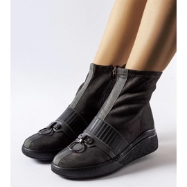 D/CEO Gray sock ankle boots from Colonnata grey 2