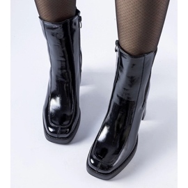 D/CEO Black patent ankle boots by Boni 2