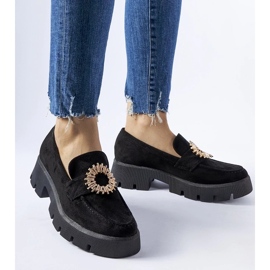 D/CEO Black moccasins decorated with a Stanislas buckle 1