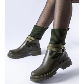 D/CEO Dark green insulated sock ankle boots by Picker 2