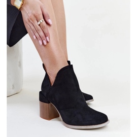 D/CEO Black asymmetrical insulated ankle boots by Nadica 1