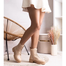 D/CEO Beige insulated classic ankle boots by Edmund 1