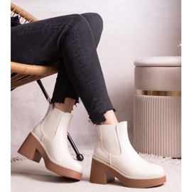 D/CEO Beige ankle boots with heel Lidea 2