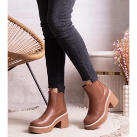 D/CEO Brown ankle boots with a heel Lidea 2