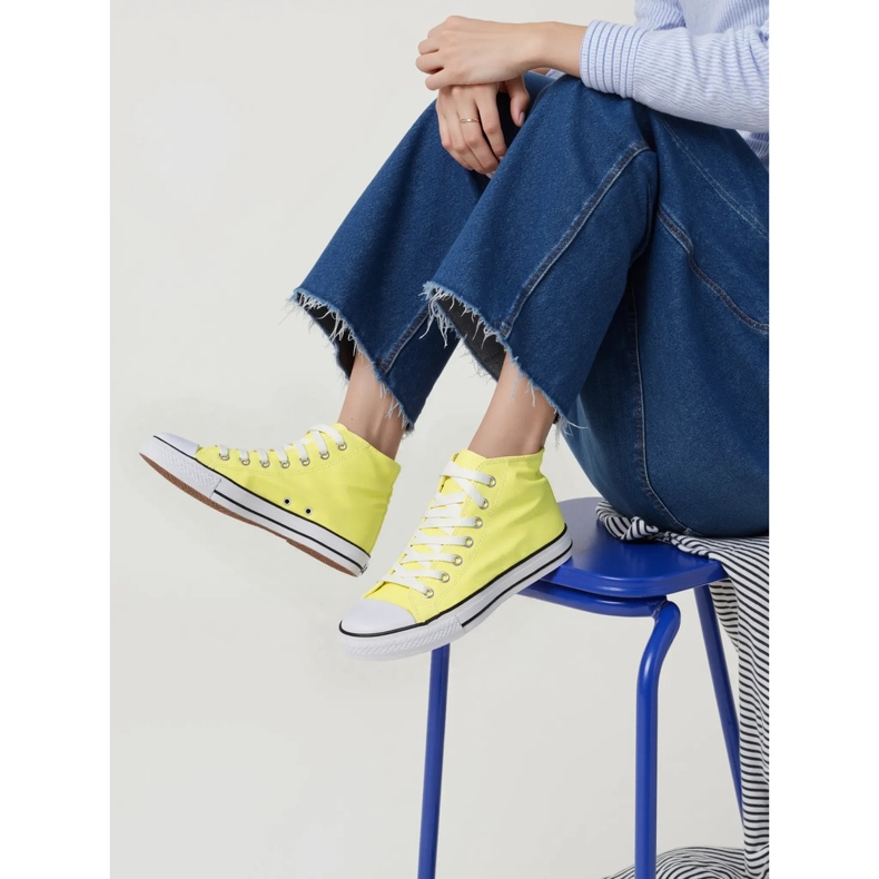Women's luminous yellow sneakers 1