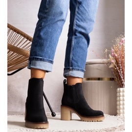 D/CEO Black ankle boots with a spectacular heel Nurea 1