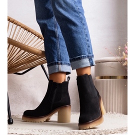 D/CEO Black ankle boots with a spectacular heel Nurea 2