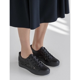Women's Belvio Black sneakers 1