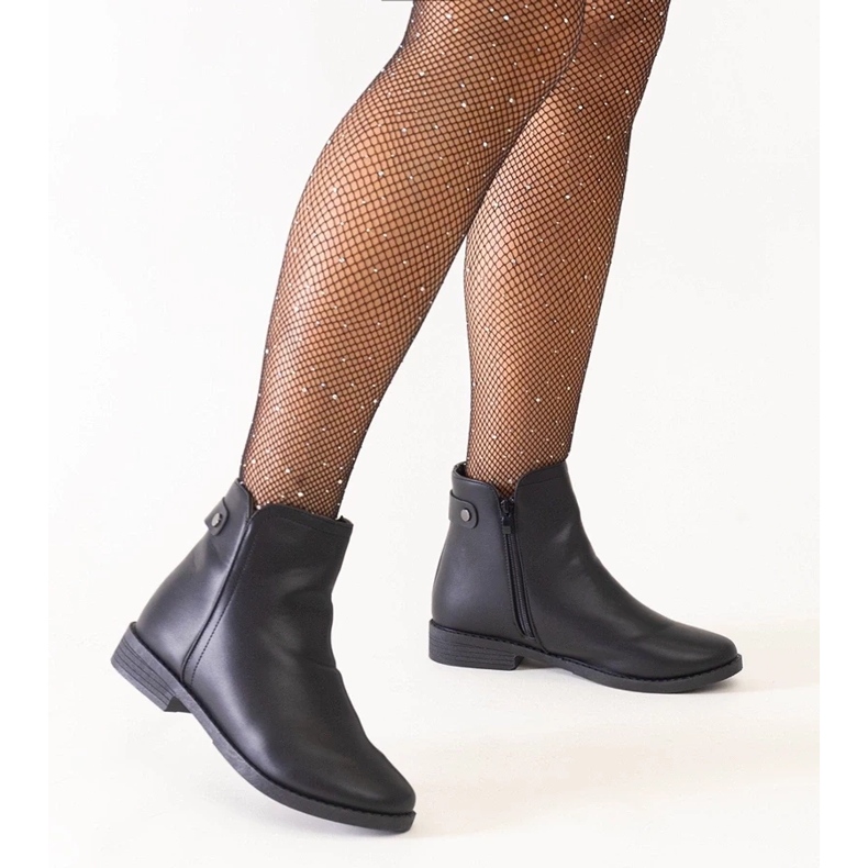 D/CEO Black classic ankle boots made of Pereia eco-leather 1 D/CEO Black classic ankle boots made of Pereia eco-leather 1