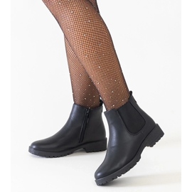 D/CEO Black classic casual ankle boots made of Salara eco-leather 2