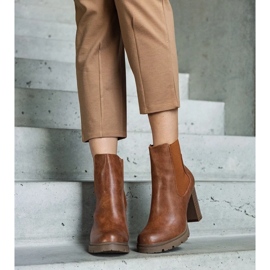 D/CEO Brown slip-on ankle boots made of Motena eco-leather 2