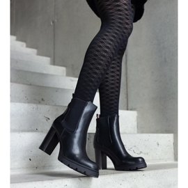 D/CEO Black slip-on ankle boots made of Motena eco-leather 2