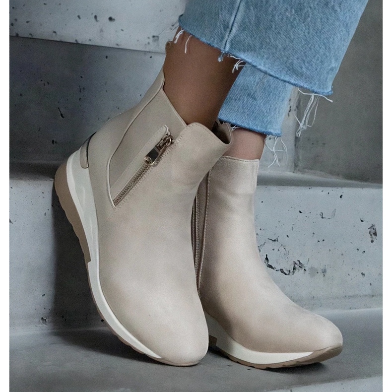 D/CEO Beige sporty ankle boots Miku 1 D/CEO Beige sporty ankle boots Miku 1