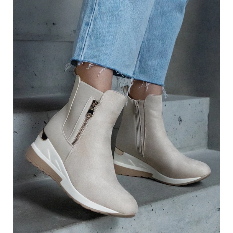 D/CEO Beige sporty ankle boots Miku 2 D/CEO Beige sporty ankle boots Miku 2