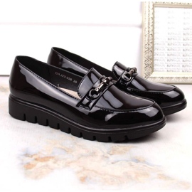 Shoes on wedge t.sokolski SCA13 black varnish 1
