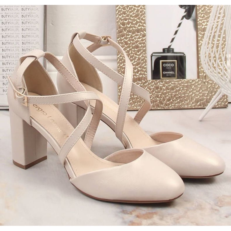 Heels Sergio Leone SK248D beige 1 Heels Sergio Leone SK248D beige 1