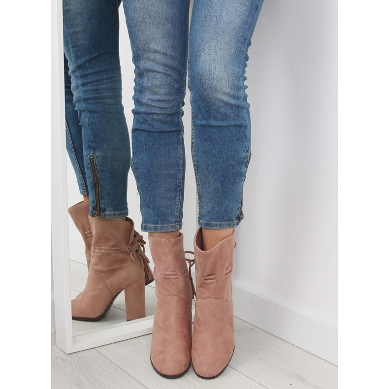 Boots with wide heels pink 1318 pink 2