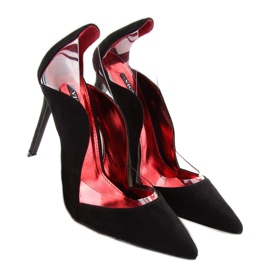 Black pins with transparent inserts 1