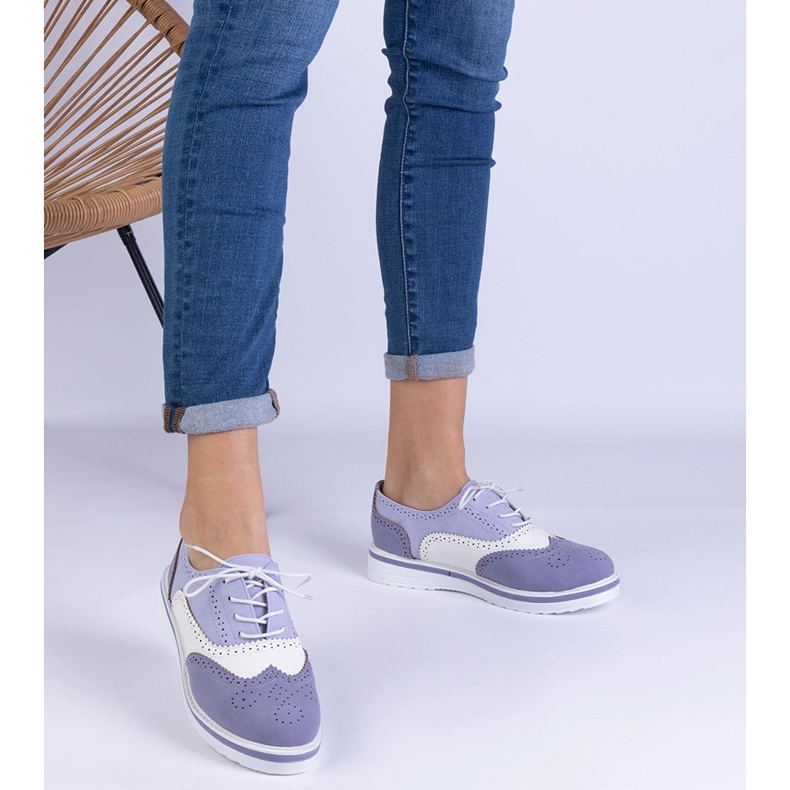 Violet classic oxford shoes purple 1