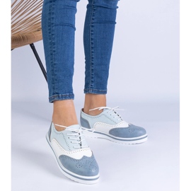 Blue classic oxford shoes 1