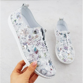 Women's leather shoes with white flowers T.Sokolski 2023 FL 1