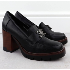 Women's shoes on the Black Potocki post with decoration sz12403 2