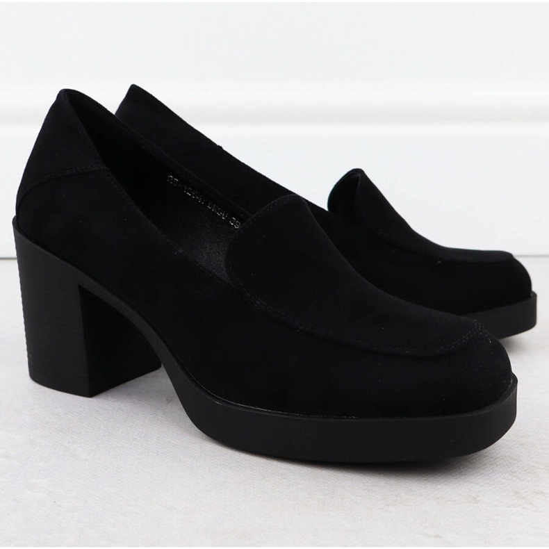 Potocki Women's shoes with suede black paddle loafers Sz12547 2