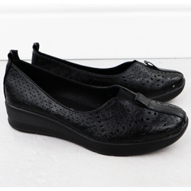 Women's shoes slip-on openwork black Jezzi RMR1840-13 2