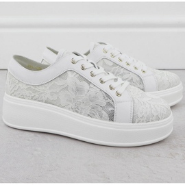 S.Barski Shoes on the Białe S. Barski HY51-059 lace platform white 2