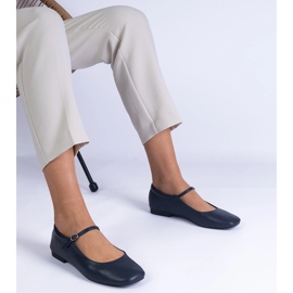 Navy classic eco -leather ballerinas blue 1