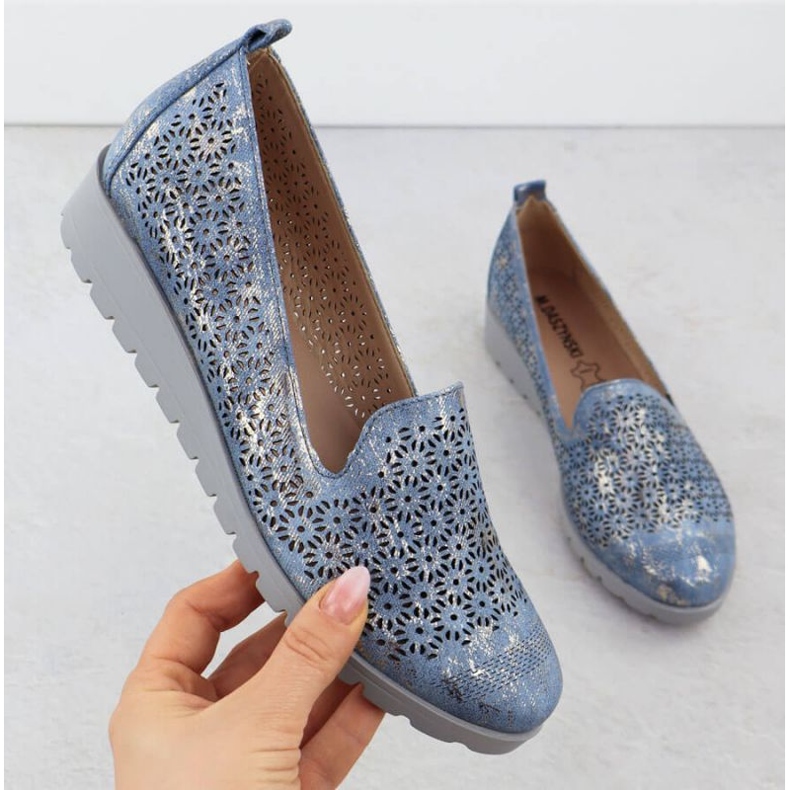 M.Daszyński Shoes at M. Daszyński MR1628-20 in flowers blue 1