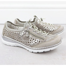 Rieker L32P6-90 Silver Openwork Sports shoes 2 Rieker L32P6-90 Silver Openwork Sports shoes 2