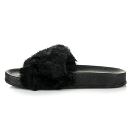 Fashionable women's slippers black 1 Fashionable women's slippers black 1