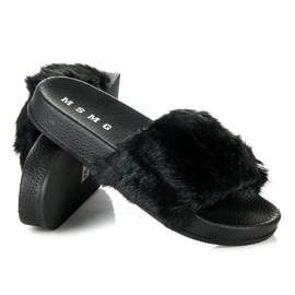 Fashionable women's slippers black 2 Fashionable women's slippers black 2