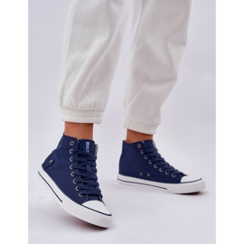 Women's high sneakers big star dd274333 navy blue 2