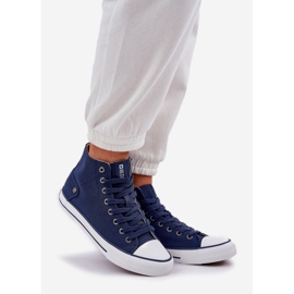 Women's high sneakers big star dd274333 navy blue 1