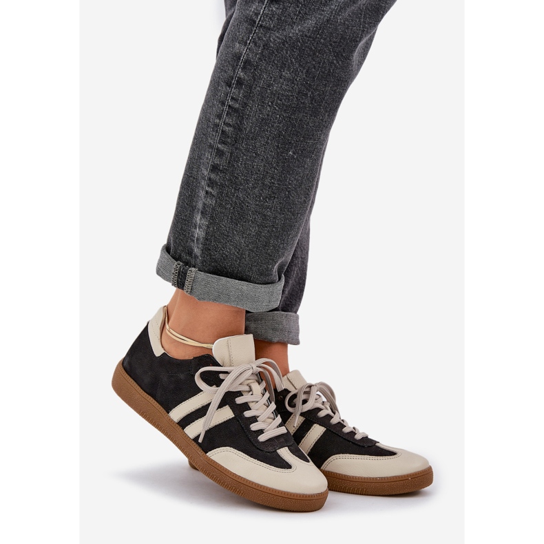 Zazoo n1068 leather low women's black sneakers 1 Zazoo n1068 leather low women's black sneakers 1