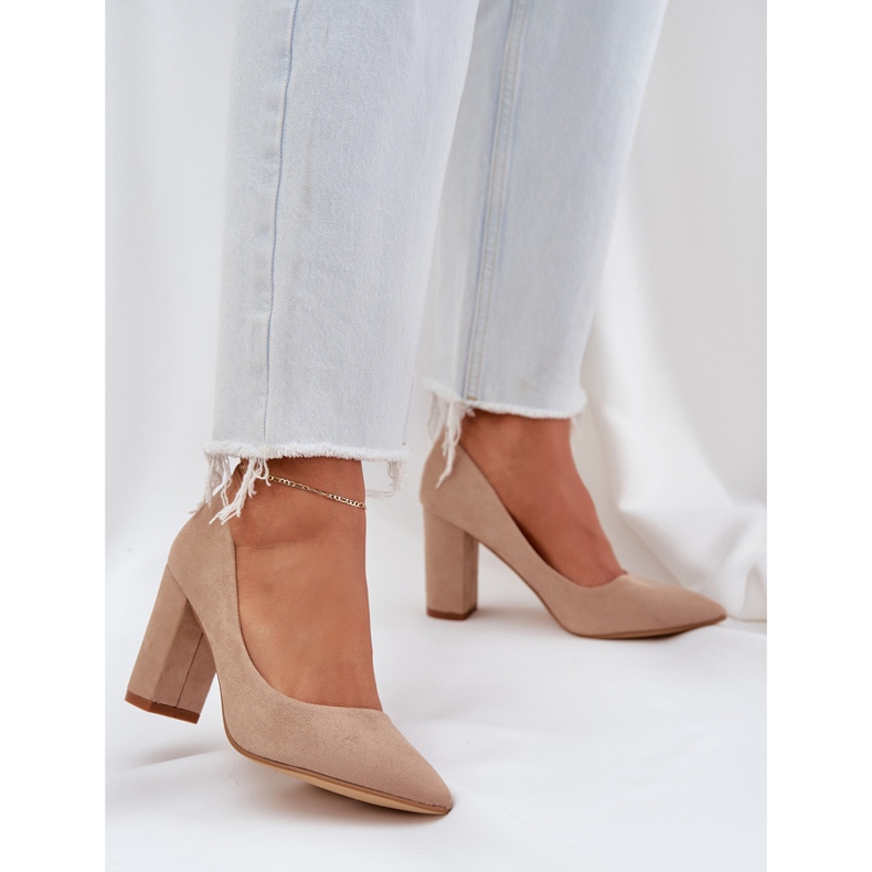 Women's pumps on the Eco Supreme Sweat Post beige 2