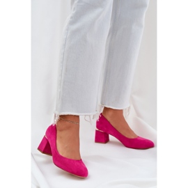 Eco suede pumps on the pillar fuchsia pink 2 Eco suede pumps on the pillar fuchsia pink 2