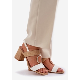 White-beige sandals on the bar 1