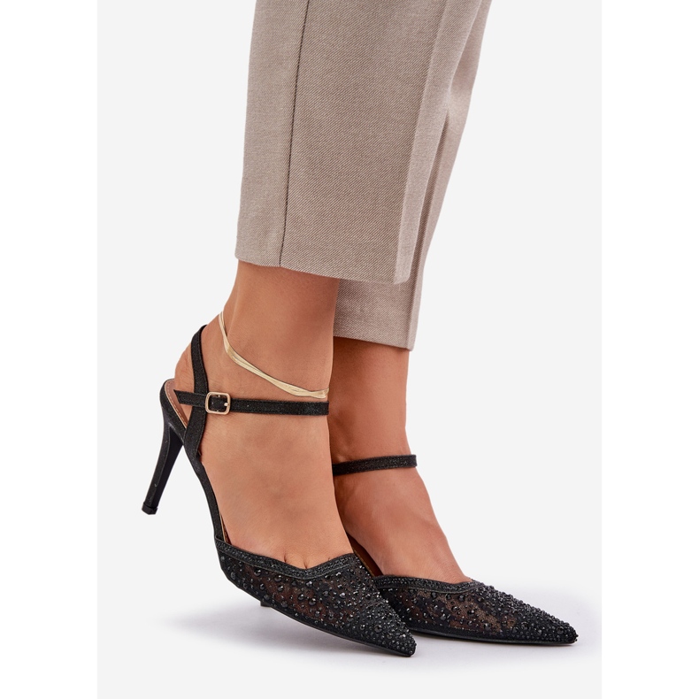 Decorated high heels with a black heel 1 Decorated high heels with a black heel 1