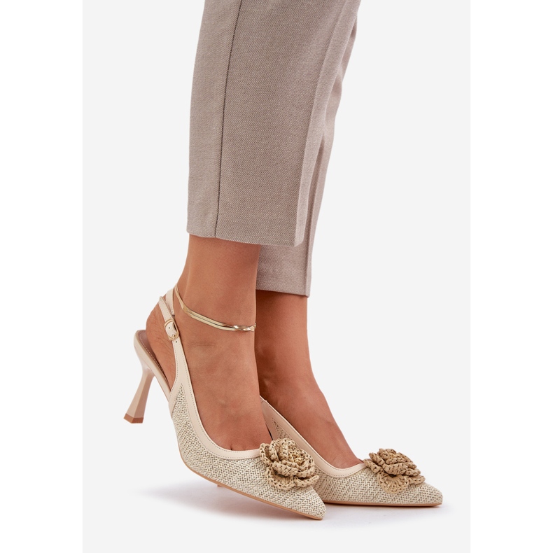 Born high heels with a beige heel 1