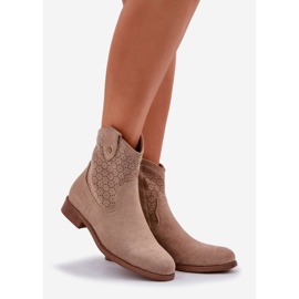 S.Barski Openwork flat heels beige 1