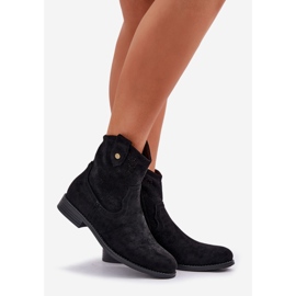 S.Barski Flat-heeled openwork boots S. Barski HY51-063 Black 1