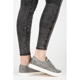 Openwork sneakers grey 1