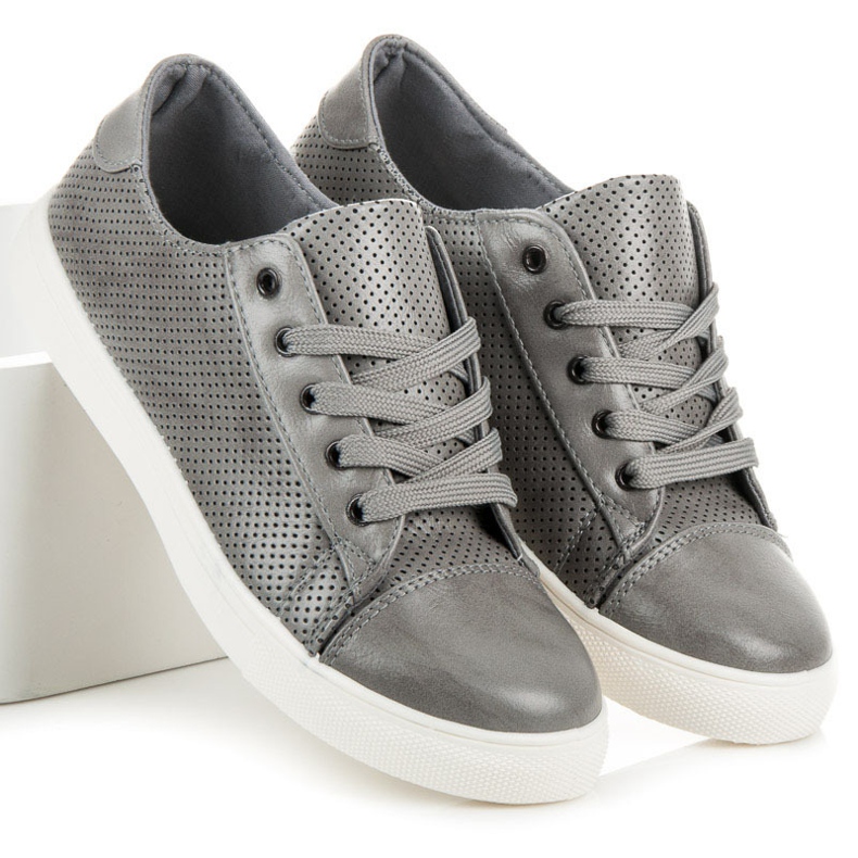 Openwork sneakers grey 2