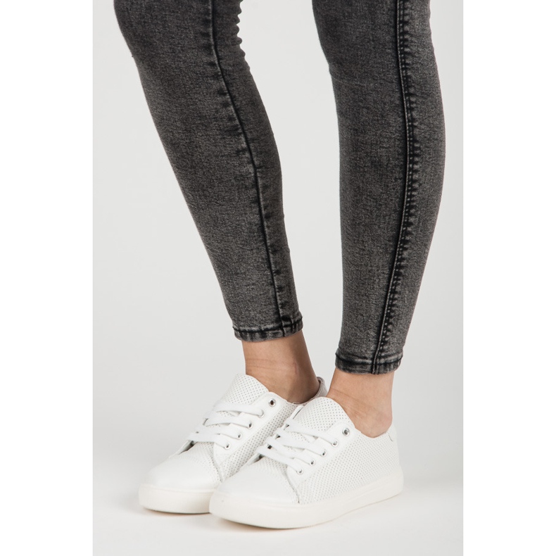 Openwork sneakers white 1