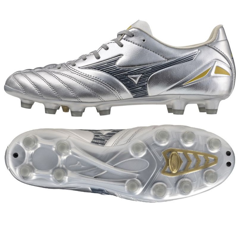 Mizuno Morelia Neo IV PRO MG P1GA253404 football shoes silver 1